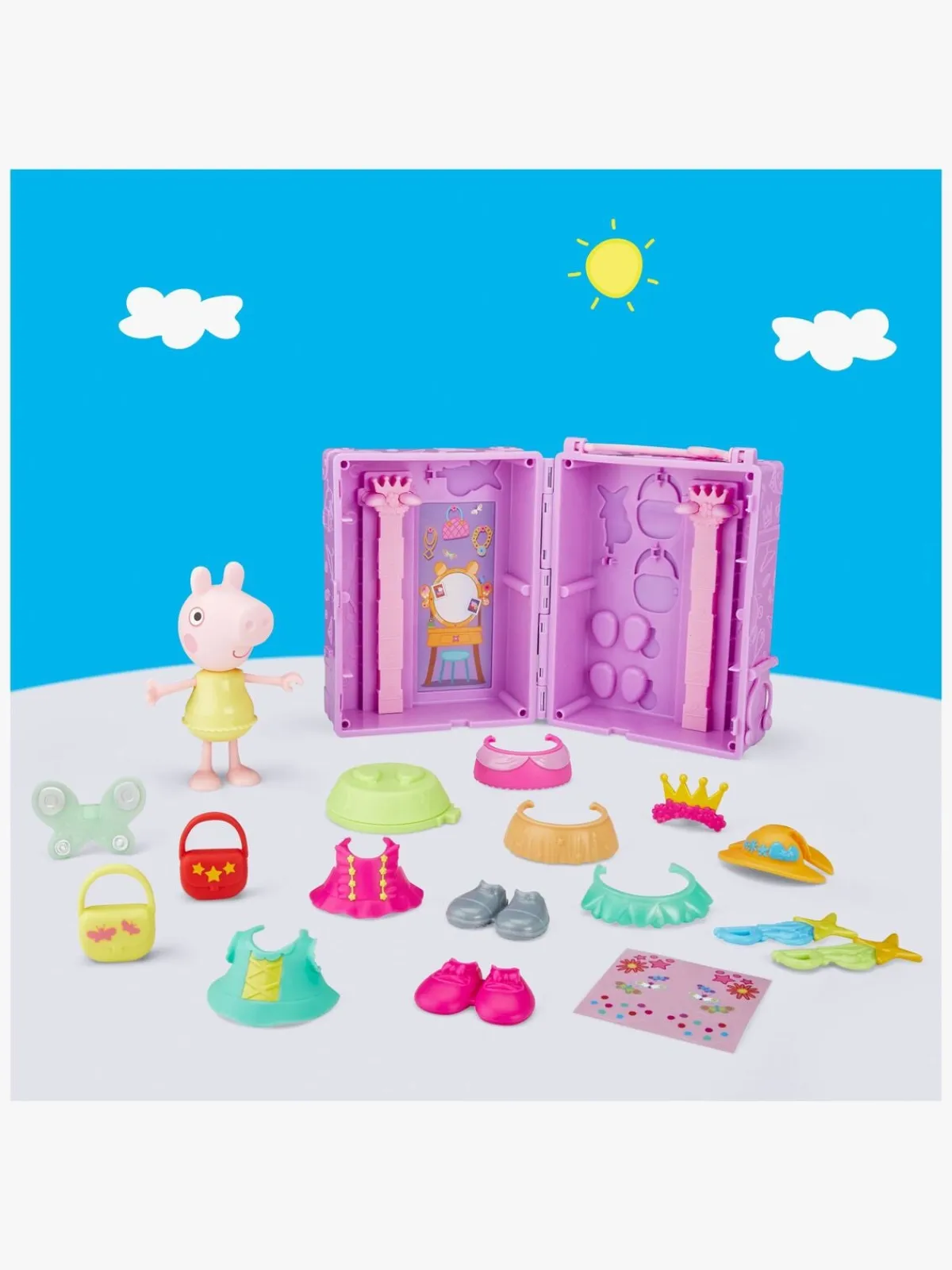 Legetøjsfigurer|PeppaPig Gurli Gris Legesæt Dress Up Garderobeskab