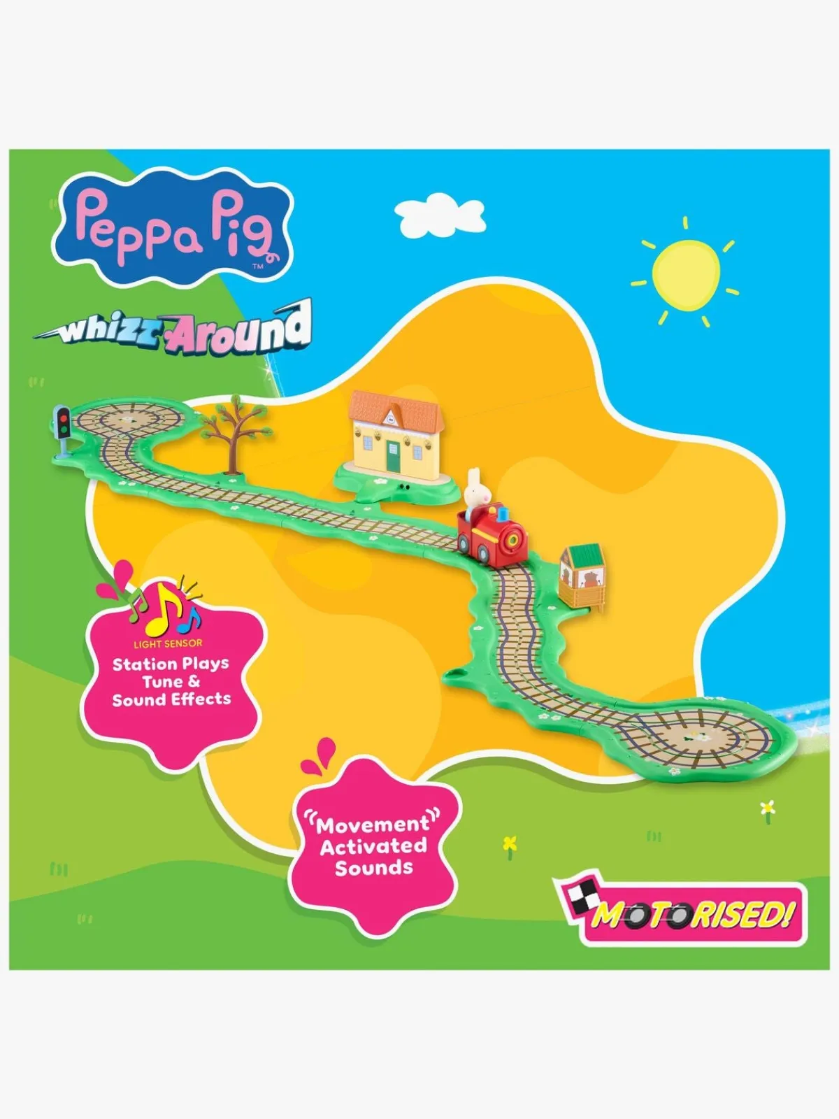 Legetøjsbiler & -Fartøjer|PeppaPig Gurli Gris Whizz Around Togbane Clickety Clack