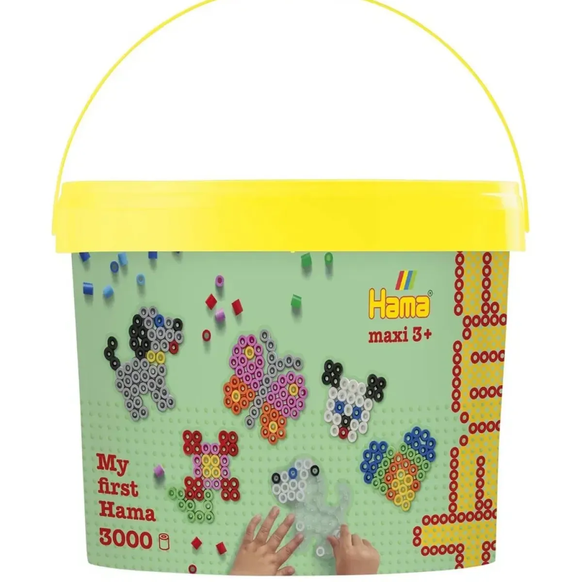 Kreativt Legetøj|Hama Midi Spand med Perler 3000 Stk.