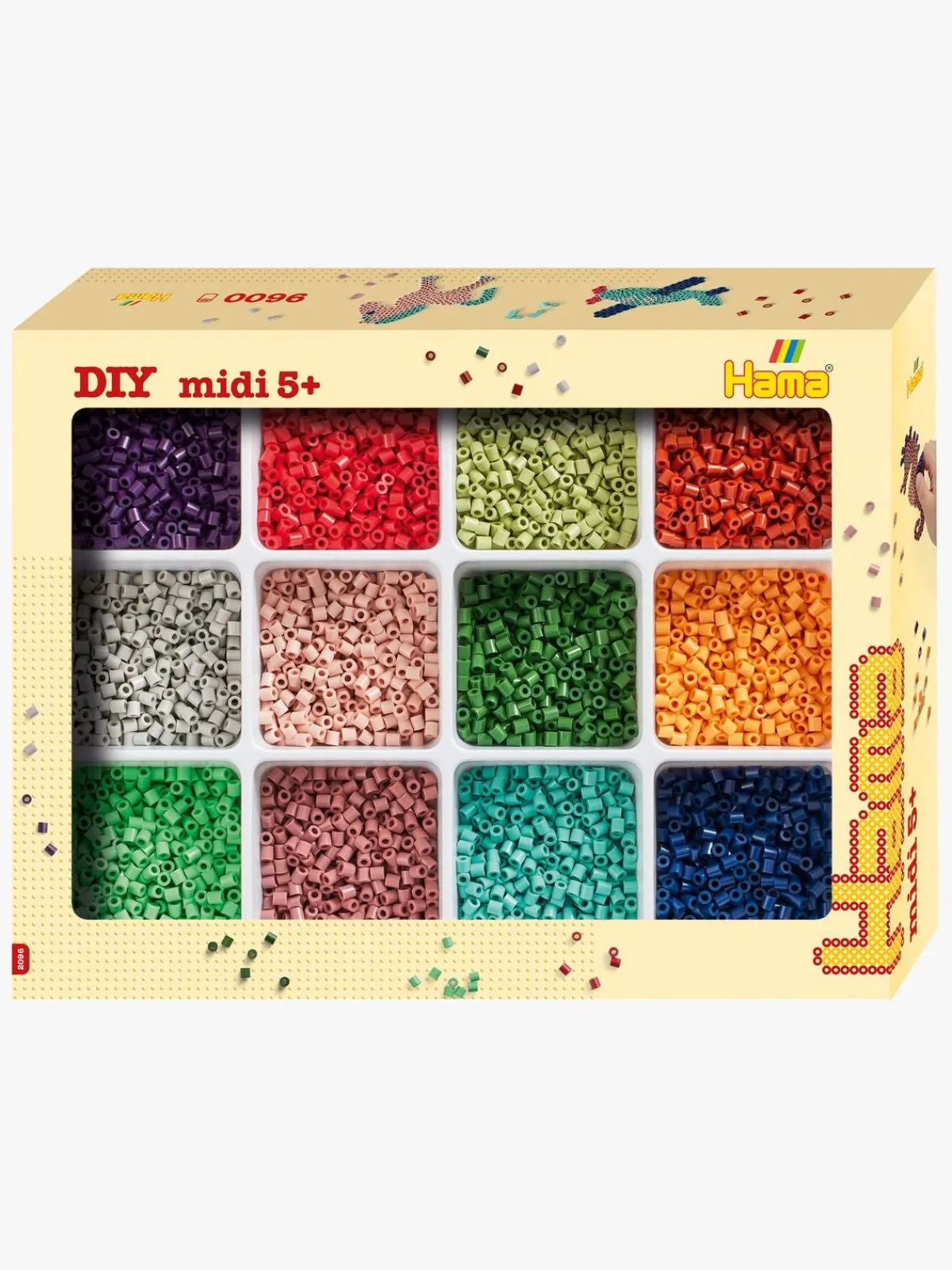 Hama Kreativt Legetøj-Perler & Opbevaringskasse 9600 Stk.