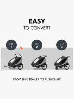 Hauck Dryk Duo Plus Cykelanhænger, Black