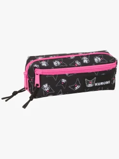 HelloKitty Hello Kitty Kuromi Penalhus med 3 Rum, Lyserød/sort