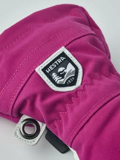 Børn Hestra Tilbehør|Vintertøj-Army Leather Heli Ski Handsker, Fuchsia