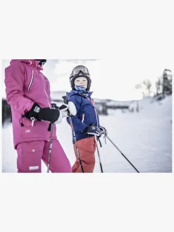 Børn Hestra Army Leather Heli Ski Handsker, Marin