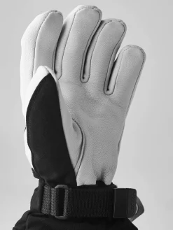 Børn Hestra Army Leather Heli Ski Handsker, Sort