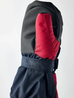 Børn Hestra Tilbehør-Baby Zip Long Vanter, Dark navy/Red