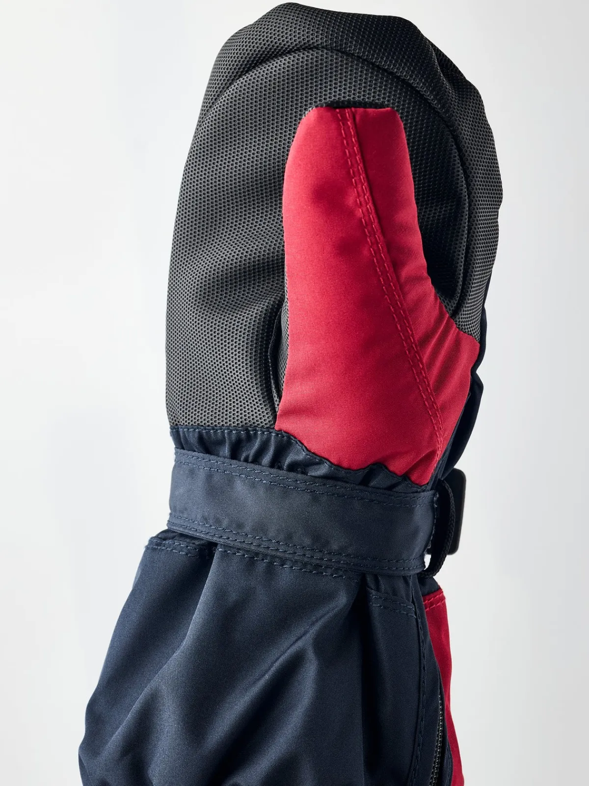 Børn Hestra Tilbehør-Baby Zip Long Vanter, Dark navy/Red
