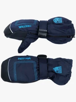 Børn Hestra Baby Zip Long Vanter, Marineblå
