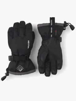 Børn Hestra Gauntlet Czone JR Handsker, Sort/Grafit