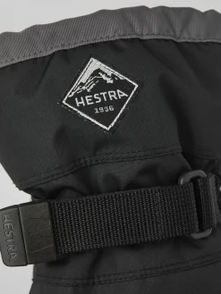 Børn Hestra Gauntlet Czone JR Handsker, Sort/Grafit