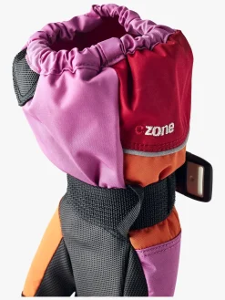 Børn Hestra Tilbehør-Kids Czone Vanter, Cerise/Light orange