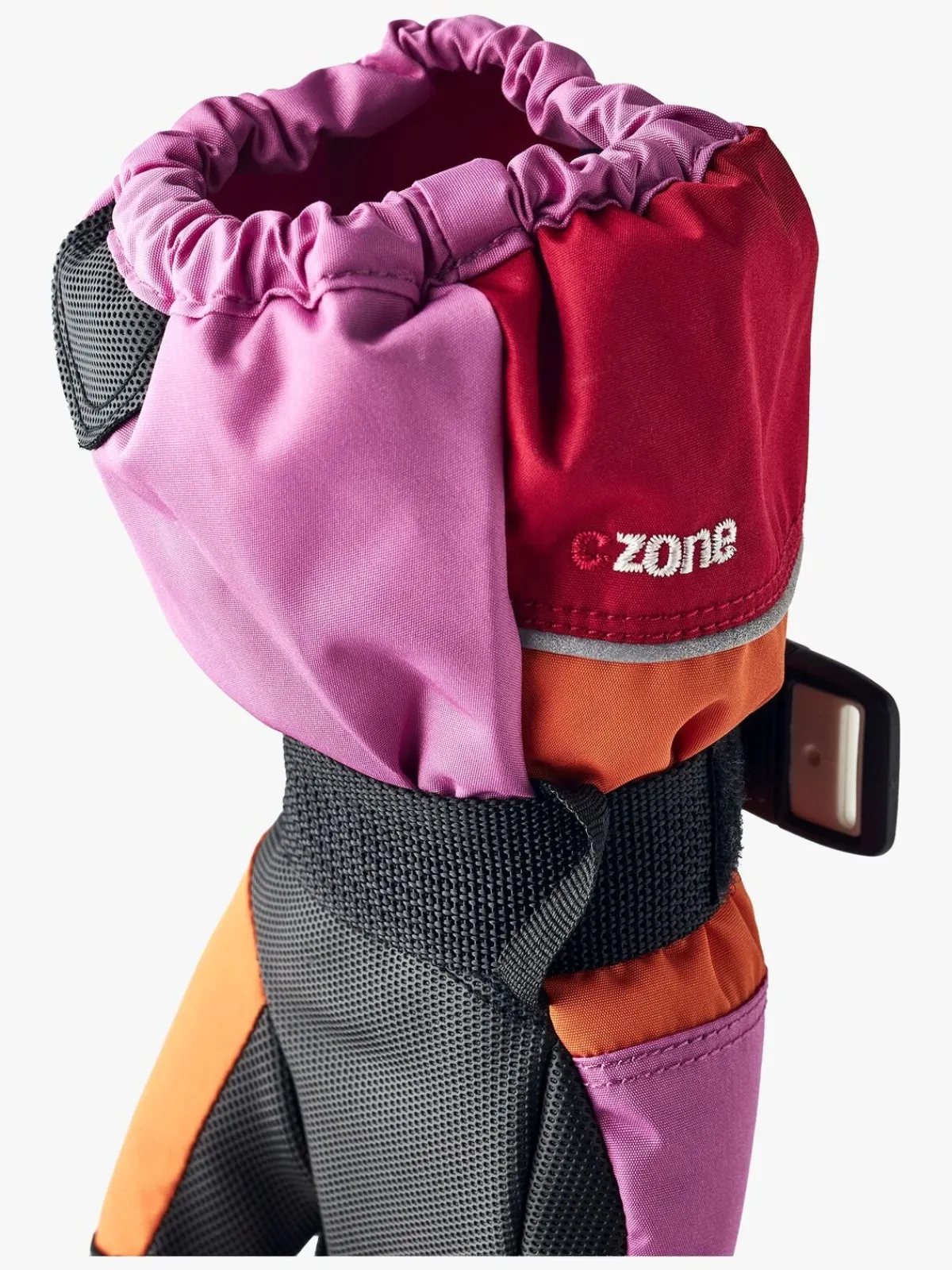 Børn Hestra Tilbehør-Kids Czone Vanter, Cerise/Light orange