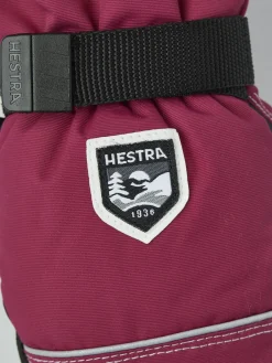 Børn Hestra Kid's Wool Terry Vanter, Fuchsia