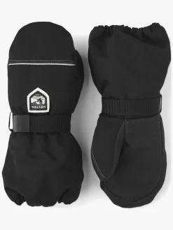 Børn Hestra Kid's Wool Terry Vanter, Sort