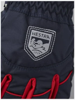 Børn Hestra Sarri Zip JR Handsker, Dark Navy/Ivory