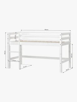 Børn Hoppekids Børnesenge & Tilbehør-Basic Halvhøj Seng 70x160, Hvid