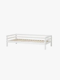 Børnesenge & Tilbehør|Hoppekids ECO Dream Halvhøj Seng med Rutsjebane og Stige 90x200, Hvid