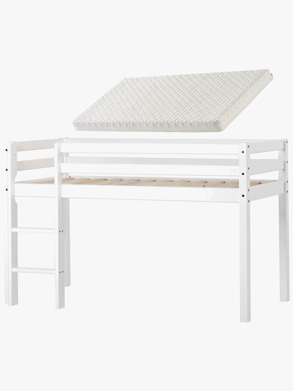 Børn Hoppekids Børnesenge & Tilbehør-Halvhøj Seng med ECO Dream Madras 70x160, Hvid