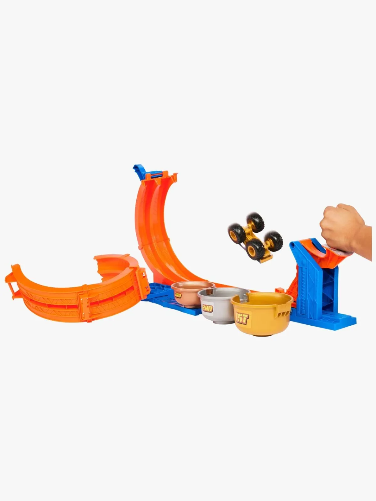 HotWheels Legetøjsbiler & -Fartøjer-Hot Wheels Monstertruck Loop & Flip Trophy Challange Racerbane