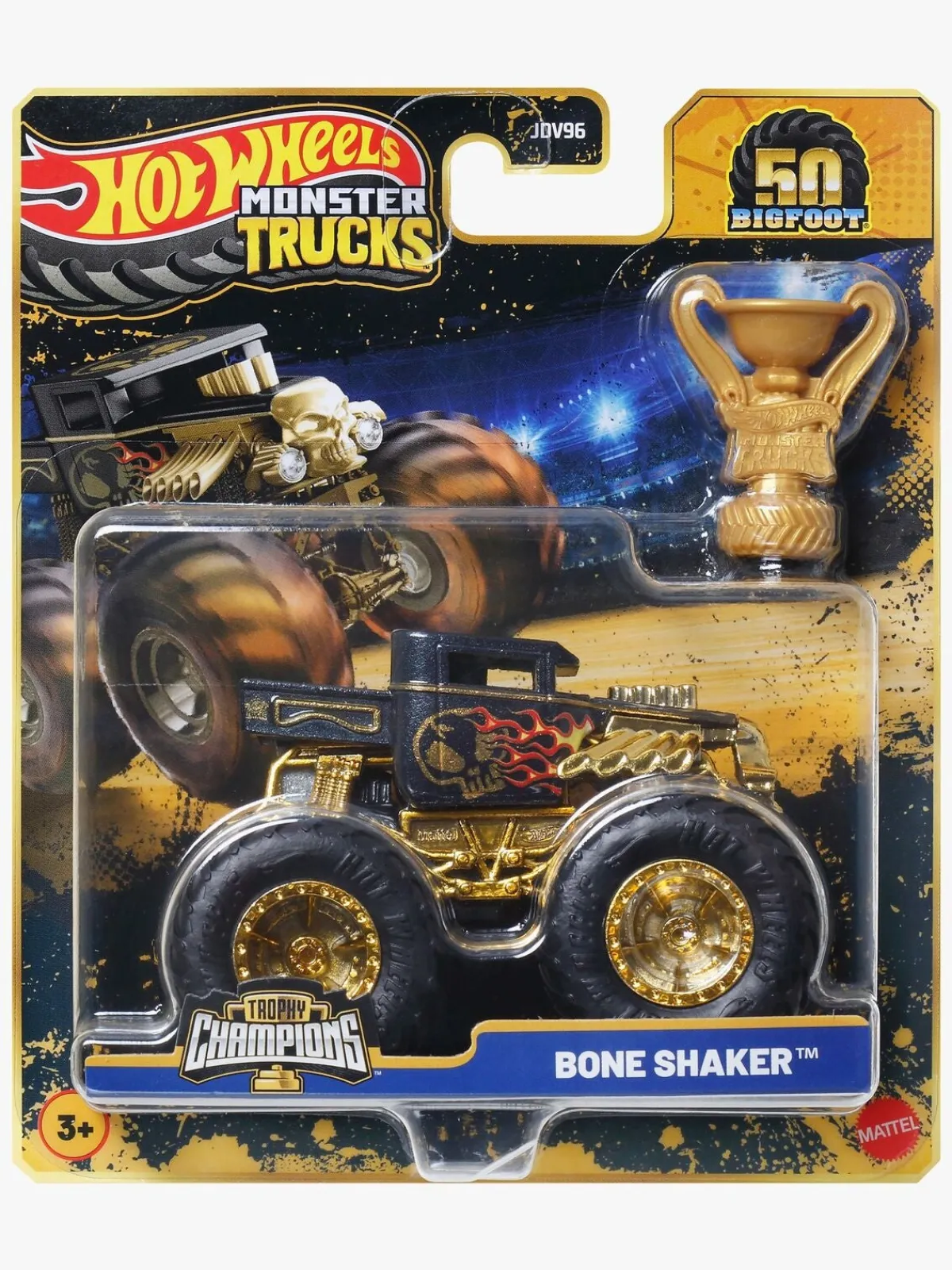 HotWheels Legetøjsbiler & -Fartøjer-Hot Wheels Monstertrucks Bigfoot Trophy Champions Bil Blandet Udvalg