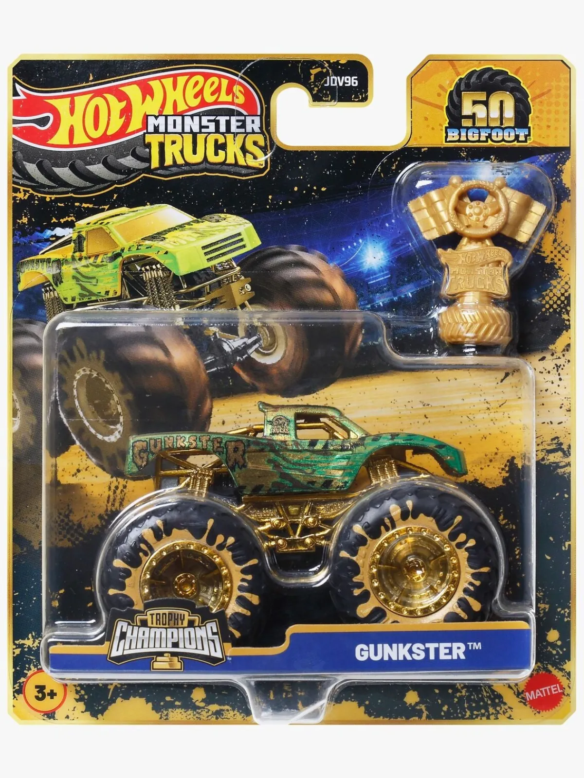 HotWheels Legetøjsbiler & -Fartøjer-Hot Wheels Monstertrucks Bigfoot Trophy Champions Bil Blandet Udvalg