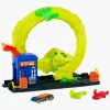 HotWheels Legetøjsbiler & -Fartøjer-Hot Wheels Stunt Tracks Corkscrew Jump Champion Legesæt