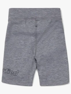 Hyperfied Jersey Logo Biker Shorts, Grey Melange