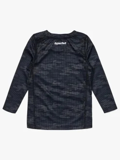 Hyperfied Long Sleeve Logo T-Shirt, Grey Camo