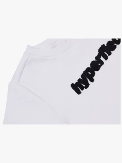 Hyperfied Running Short Sleeve Logo Sweatshirt, Snow White
