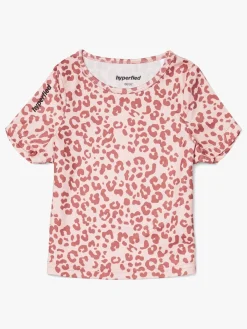 Hyperfied Sportstøj-Short Sleeve Logo Top, Pink Leo