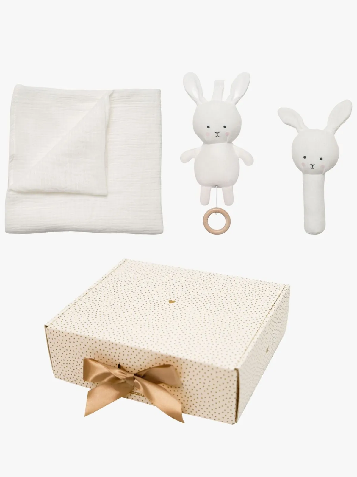 JaBaDaBaDo Bunny Tæppe Gavesæt, Hvid