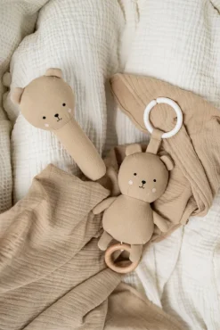 JaBaDaBaDo Stofbleer, Nusseklude & Babytæpper-Teddy Tæppe Gavesæt, Beige