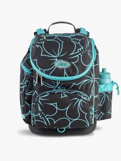 Børn Jeva Hibiscus Rygsæk 18L, Black/Turquise