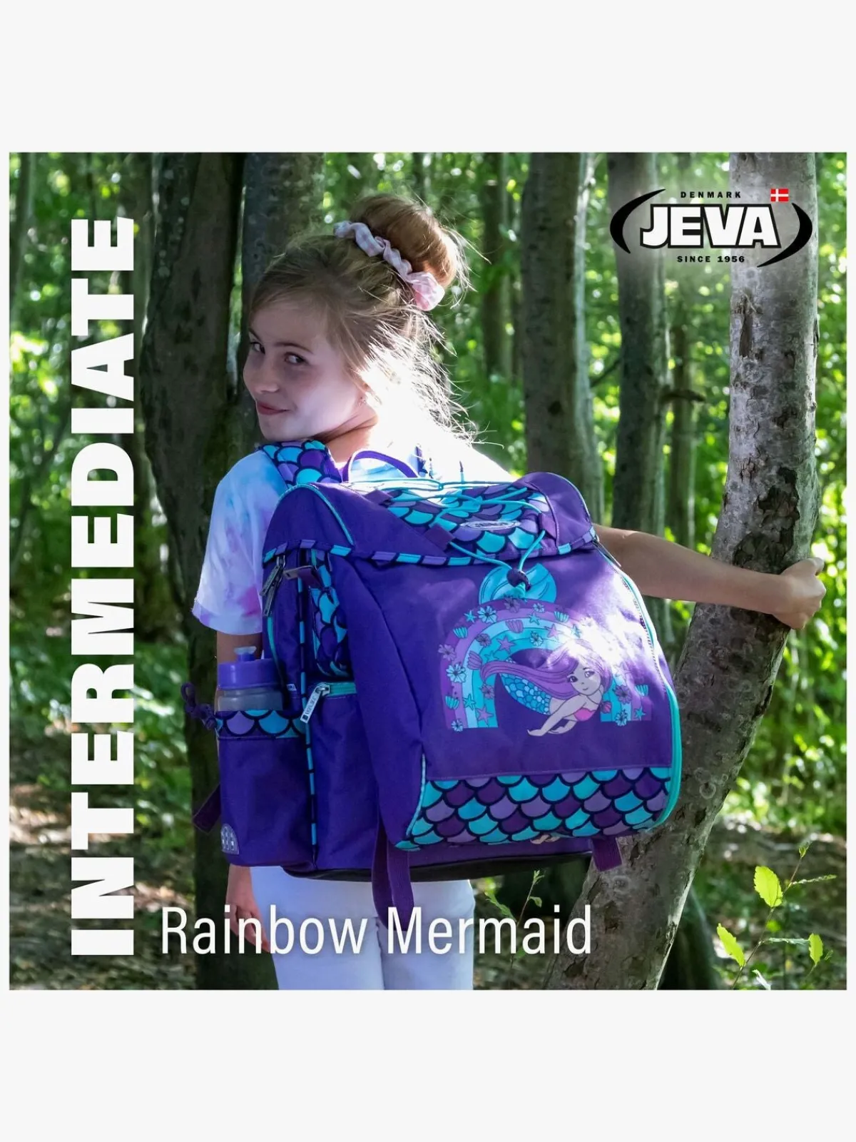 Børn Jeva Intermediate Rygsæk 21 L, Rainbow Mermaid
