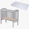 Børn JLY Børnesenge & Tilbehør|Madrasser-ALICE Tremmeseng med BabyDan Madras Comfort 40x84, Grå