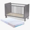 Børn JLY ALMA Heaven Tremmeseng med Babymatex Madras Carpathia 60x120, Grå