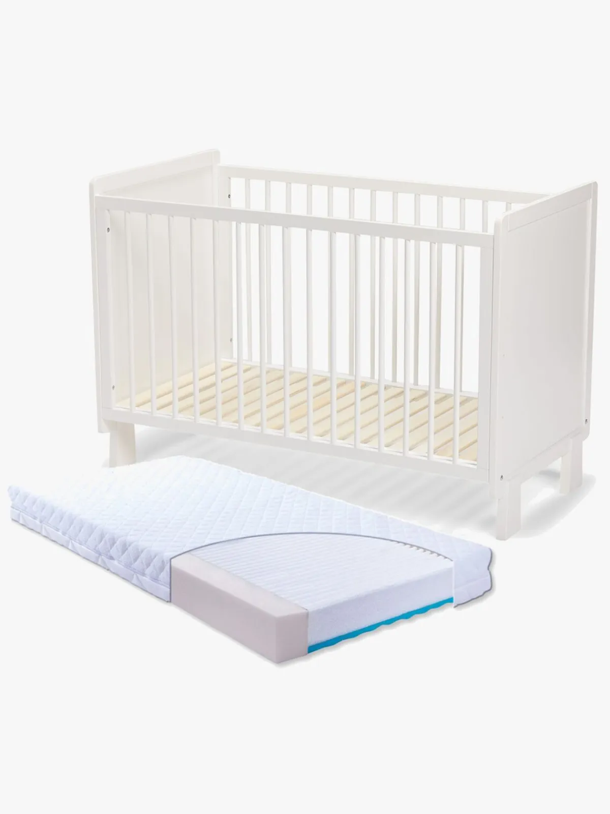 Børn JLY Madrasser-ALMA Heaven Tremmeseng med Babymatex Madras Carpathia 60x120, Hvid