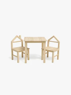 Børnemøbler|JLY SAGA House Bord og Stole, Natur