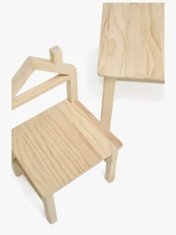 Børnemøbler|JLY SAGA House Bord og Stole, Natur