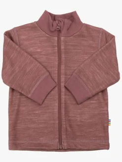 Børn Joha Trøje Zip Merinomix, Dark Rose