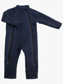 Børn Joha Ulddragt Zip, Dark Blue