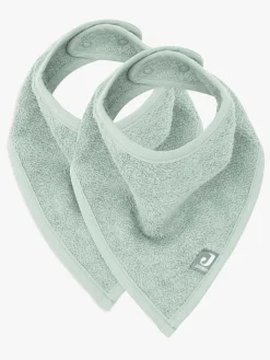 Spisetid|Jollein Bandana Hagesmæk 2-Pak, Ash Green Grøn