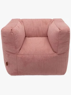 Børn Jollein Sækkestol Kraftig Fløjl, Wild Rose