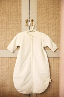 Børnesenge & Tilbehør|Jollein Sovepose med Aftagelig Ærmer Rundt 70 cm, Rib Ivory