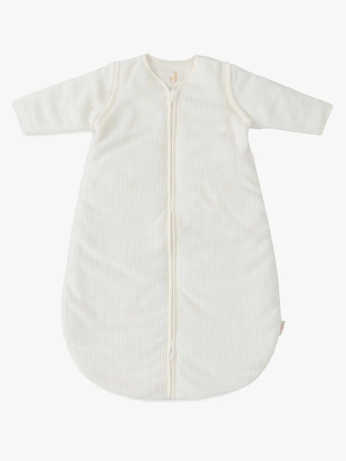 Børnesenge & Tilbehør|Jollein Sovepose med Aftagelig Ærmer Rund 60 cm, Rib Ivory