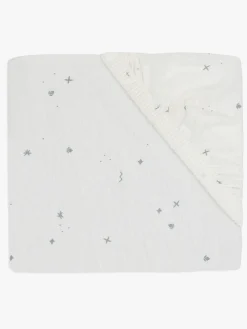 Børn Jollein Stræklagen Twinkling 70/75x140/150, Off white/Sea Green