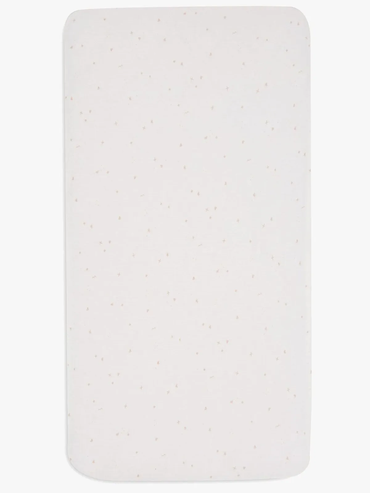 Børn Jollein Sengetøj-Stræklagen Twinkling 70/75x140/150, Off white/Wild Rose