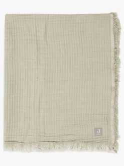 Børn Jollein Interiør-Tæppe/ Stofble i Musselin Fringe, Olive Green/Ivory