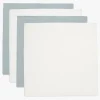 Jollein Tæppe/ Stofble i Musselin 4-pak, Sea Green/Ivory
