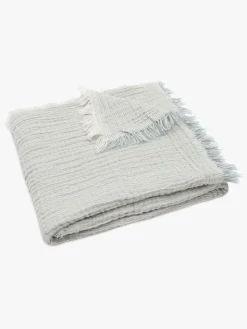 Børn Jollein Tæppe/ Stofble i Musselin Fringe, Sea Green
